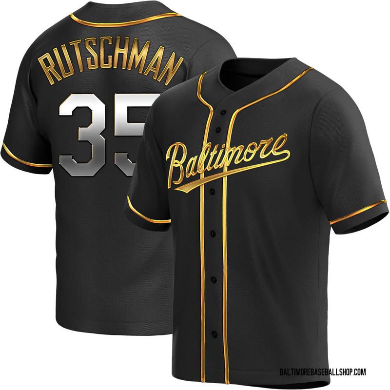 Adley Rutschman Men's Baltimore Orioles Alternate Jersey - Black Golden  Replica