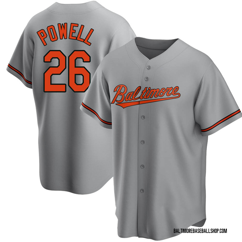 Boog Powell Majestic Baltimore Orioles Grey Road YOUTH Jersey