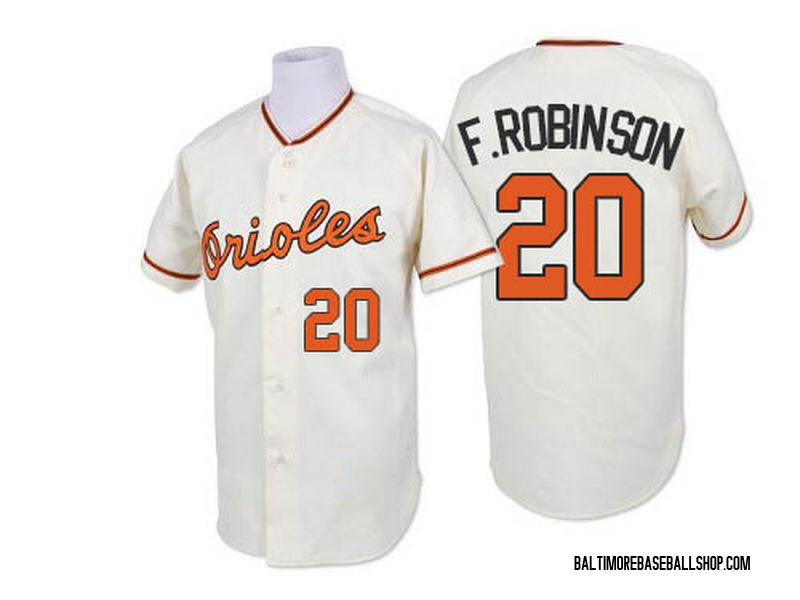 Frank Robinson Men's Baltimore Orioles Throwback Jersey - White