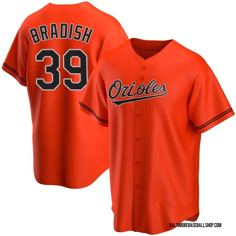 Kyle Bradish Men's Baltimore Orioles Alternate Cooperstown Collection Jersey  - Orange Replica