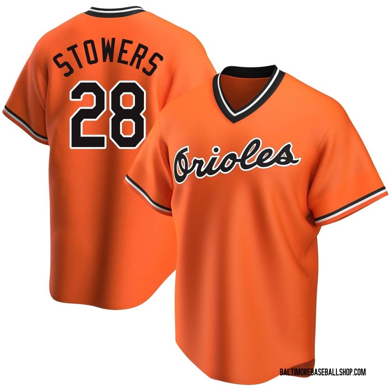 Kyle Stowers Youth Baltimore Orioles Alternate Cooperstown Collection Jersey  - Orange Replica