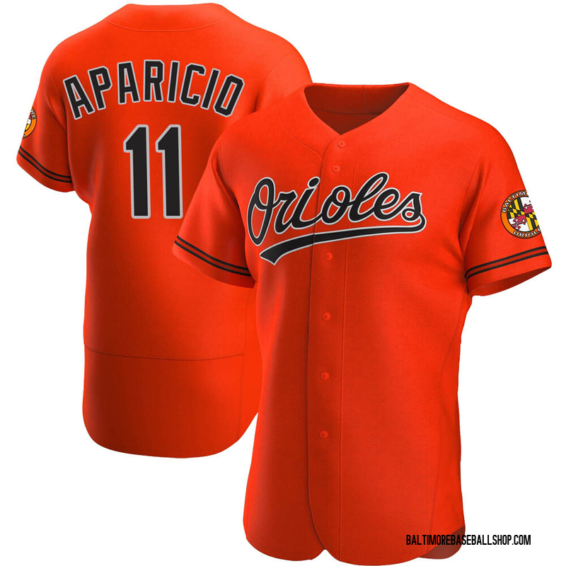 Luis Aparicio Men's Baltimore Orioles Alternate Jersey - Orange Authentic