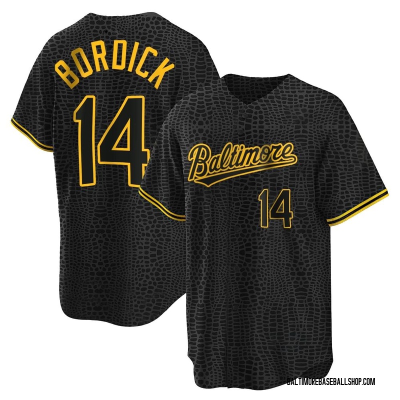 MAJESTIC  MIKE BORDICK Baltimore Orioles 2000 Throwback Baseball Jersey